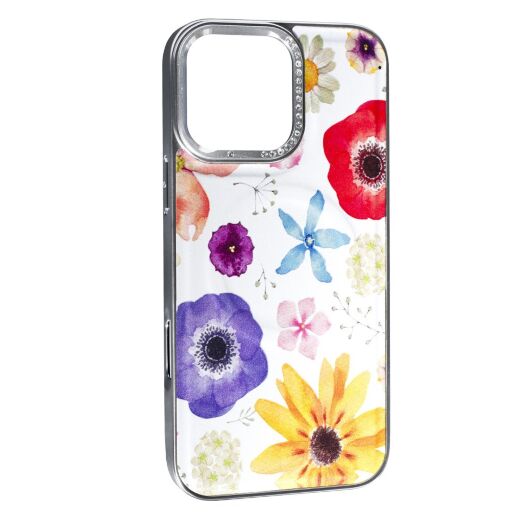 Накладка Cute Flowers Case with MagSafe для Apple iPhone 16 Pro White