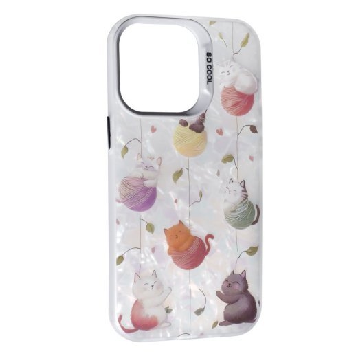 Накладка Soft Milky для Apple iPhone 14 Pro Max Cat with threads