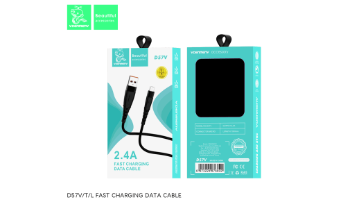 Кабель USB Denmen D57V USB - micro USB (2.4A) ЧОРНИЙ силіконовий провід