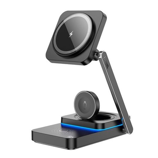 Бездротовий зарядний пристрій HOCO CQ10 3В1 ЧОРНИЙ