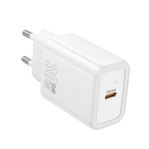 Мережевий зарядний пристрій HOCO N62 TYPE-C PD 30W, білий