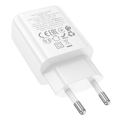 Мережевий зарядний пристрій HOCO N62 TYPE-C PD 30W, білий