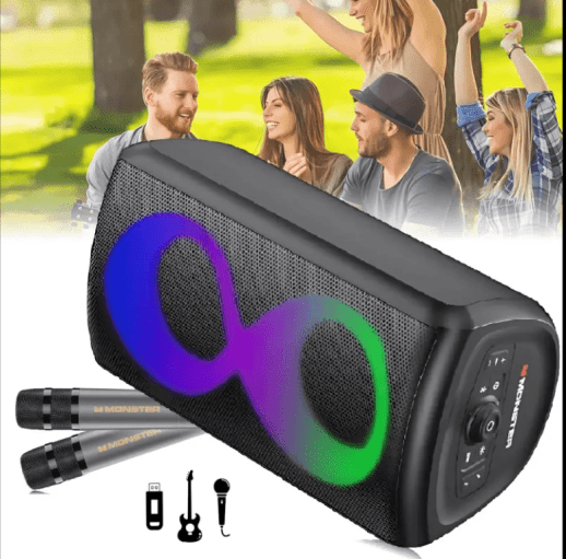 Колонки Monster 60W MS22132 MusicBox Go с двома микрофонами