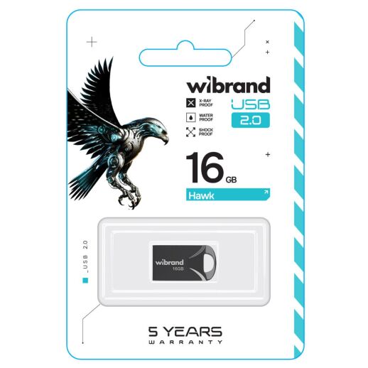 USB флеш 16Gb Wibrand Hawk Black 2.0