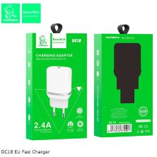 Мережевий зарядний пристрій DENMEN DC18 2.4A