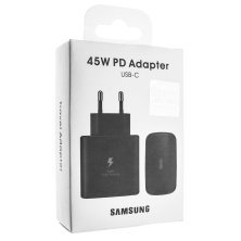 Мережевий зарядний пристрій SAMSUNG NOTE 20 45W original, чорний в упаковці