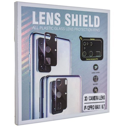 Захисне скло для камери 3D LENS SHIELD APPLE IPHONE 12 PRO MAX 6,7" чорний