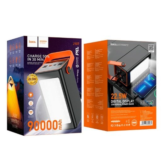 Power Bank HOCO J107 Super 22.5W 90000 mAh,чорний