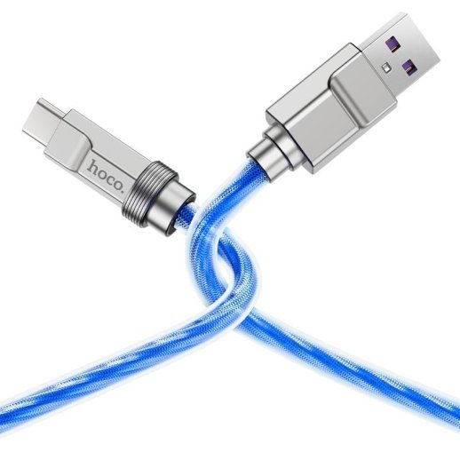 USB кабель HOCO U113 100W USB - Type-C СИНIЙ