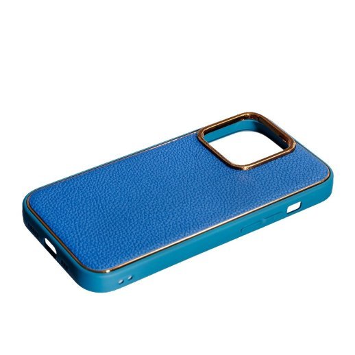 Чохол Leather New для Apple iPhone 14 Pro Max Blue