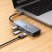 Адаптер-концентратор HOCO HB50 Wow 5-в-1 (Type-C - 3×USB 3.0 + HDMI (HDTV) + PD 100 Вт), металік-сірий
