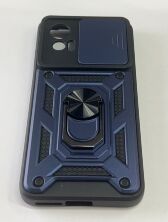 Armor Case With Curtain for Motorola Edge 30 Neo Dark Blue