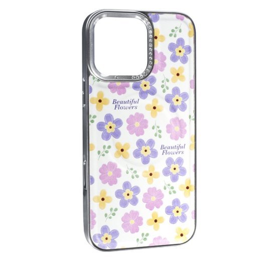 Накладка Cute Flowers Case with MagSafe для Apple iPhone 16 Pro Max Milk