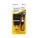 Мережевий зарядний пристрій Borofone BA36A USB QC3.0 3A + кабель USB - MicroUSB, чорний