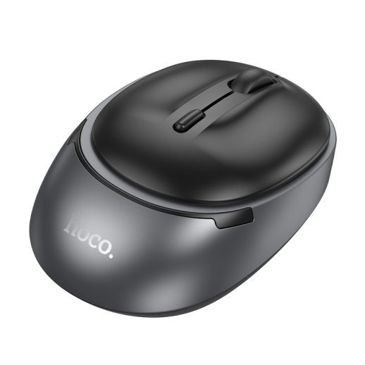 Мишка бездротова HOCO GM34 Nuevo (dual-mode, бизнес-серия), black metal gray