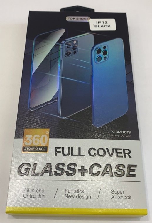 Case 360 + Screen Protector Screen Audio for Apple Iphone 12 Black