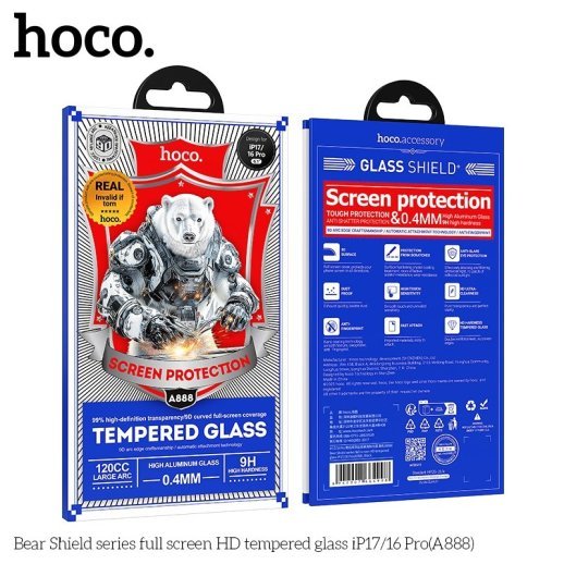 Скло для телефону HOCO A888 Bear Shield HD APPLE iPhone 16 PRO | iPhone 17 6.3"
