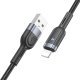 USB кабель HOCO U117 USB - Lightning, чёрный