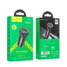 Автомобільний зарядний пристрій HOCO Z49A USB QC 3.0, чорний