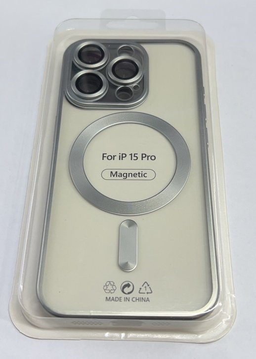 Case Magsafe With Frame Matte for Apple Iphone 15 Pro Deep Purple