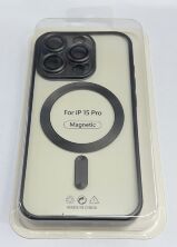 Case Magsafe With Frame Matte for Apple Iphone 15 Pro Deep Purple