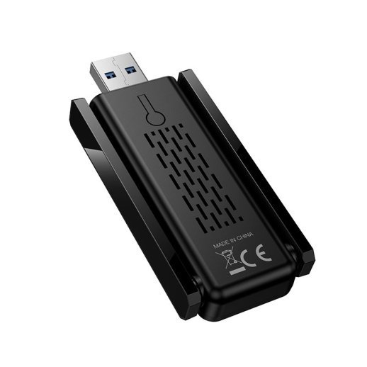 Адаптер-мережева карта HOCO HI34 Wi-Fi 6 USB з двома зовнішніми антенами, чорний