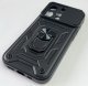 Armor Case With Curtain for Apple Iphone 15 Pro Чорний