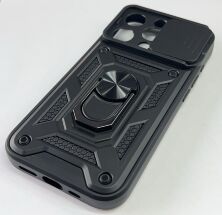 Armor Case With Curtain for Apple Iphone 15 Pro Чорний
