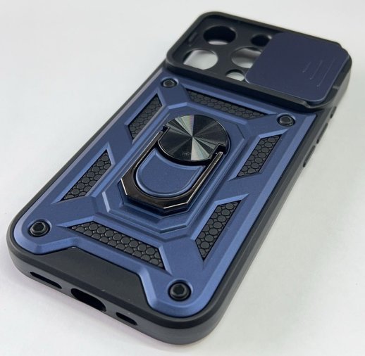 Armor Case With Curtain for Apple Iphone 15 Pro Чорний