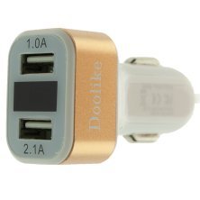 Зарядний пристрій Doolike CCA-18 LCD display 3.1A ЗОЛОТИЙ