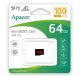 Карта пам'яті micro 64Gb Apacer SDHC (UHS-1) class 10 V10 A1 R100MB/s