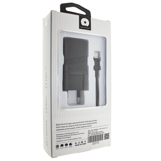 Мережевий зарядний пристрій WUW T33 2USB 2.4A + USB Lightning