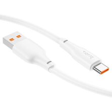USB кабель HOCO X93 27W USB - Type-C 1 MЕТР БIЛИЙ
