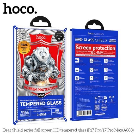 Скло для телефону HOCO A888 Bear Shield HD APPLE iPhone 17 PRO