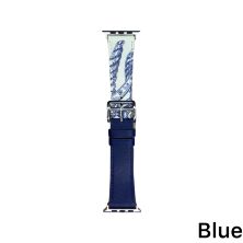 Ремінець для Apple Watch Leather Print 38/40mm Blue