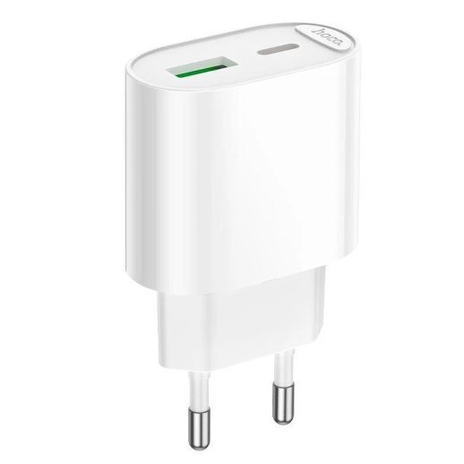 Мережевий зарядний пристрій HOCO C109A PD20W / USB QC3.0, білий