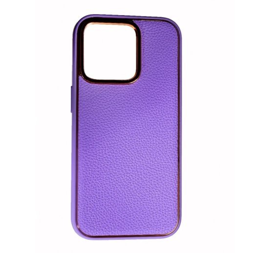 Чохол Leather New для Apple iPhone 14 Pro Max Purple