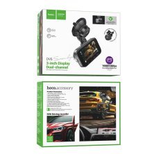 Автомобільний відеореєстратор HOCO DV6 3-дюймовий IPS HD-екран (з камерою заднього виду), iron gray