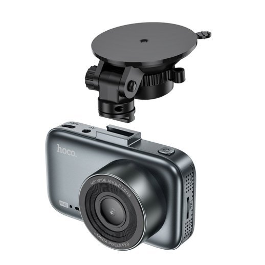Автомобільний відеореєстратор HOCO DV6 3-дюймовий IPS HD-екран (з камерою заднього виду), iron gray