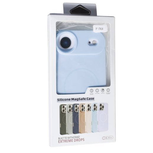 Силіконовий чохолНакладка Color (With Magnit) для Apple iPhone 17 Air Light Blue