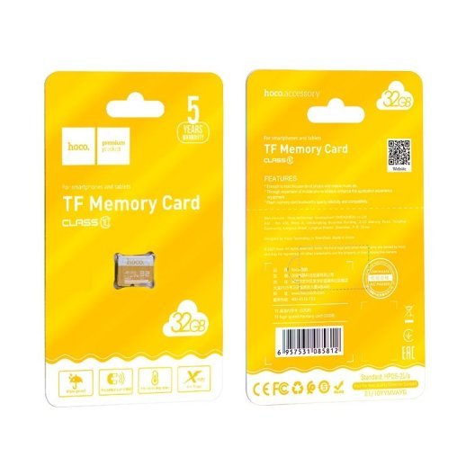 Карта памяти HOCO microSD 32Gb (A1/U1/Class 10)