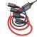 USB КАБЕЛЬ HOCO X76 4в1: Lightning/Micro/Type-C*2, black/red/blue