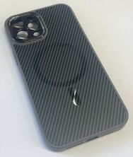 Case Carbone Shield Magsafe  for Apple Iphone 12 ProMax Grey