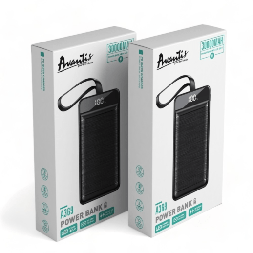 Power Bank Avantis A369 30000 mAh PD 22.5W + QC3.0 Чорний