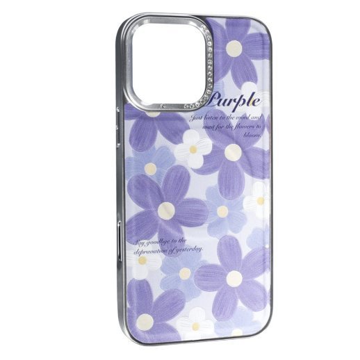 Накладка Cute Flowers Case with MagSafe для Apple iPhone 16 Pro Max Purple