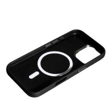 Накладка Leather Case New with MagSafe для Apple iPhone 16 Black