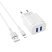 Мережевий зарядний пристрій BOROFONE BA37A Speedy dual port + кабель USB - LIGHTNING