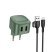 Мережевий зарядний пристрій Borofone BAS21A 2*USB 2,1A + кабель USB - Type-C, olive green