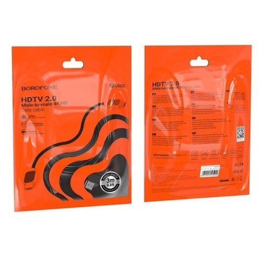 Кабель BOROFONE BUS02 HDMI 4K HD 3метри