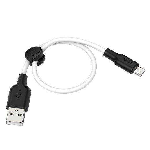 USB кабель HOCO X21 PLUS SILICONE USB - micro USB 0,25м БIЛИЙ